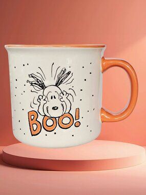 Large 18-20 oz. Halloween PEANUTS "BOO" Snoopy Double Sided Boo Mug!